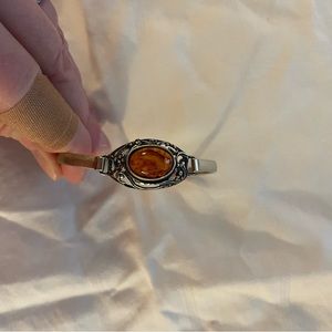 AMBER AND SILVER BRACELET